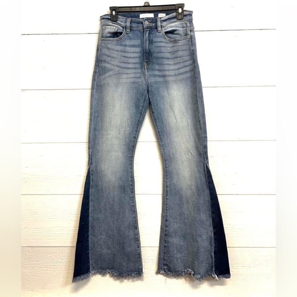 Kankan high rise bells 2 tone denim size 28